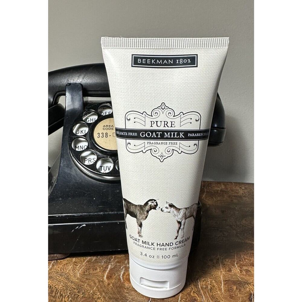 BEEKMAN 1802 Unscented HAND CREAM 3.4 oz NEW Goat Milk